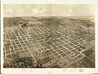 Bloomington, Illinois 1867. Drawn by A. Ruger.