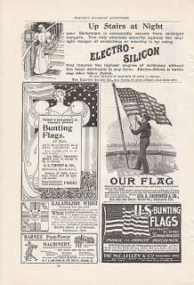 1896 Geo B Carpenter Chicago IL Ad Sailor US Flag  