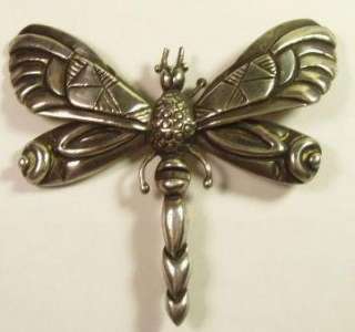   Sterling Silver Dragonfly Pin / Brooch Victoria Taxco Mexico  