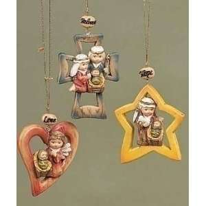  Club Pack of 12 Wood Works Love, Believe and Hope Nativity 