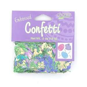  96 Packs of easter fun embossed confetti mix .5 ounce bag 