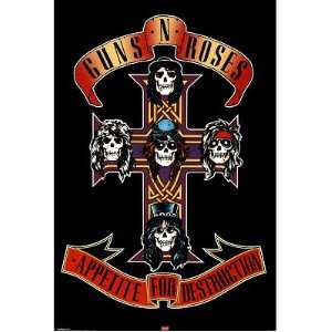  (24x36) Guns N Roses Appetite for Destruction 80s Music 