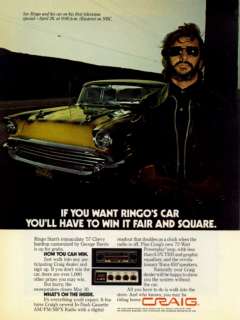 1978 ~ Beatles Ringo Starrs 57 Chevy, Craig Stereo ad  