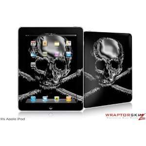  iPad Skin   Chrome Skull on Black   fits Apple iPad by 