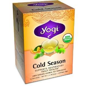 Yogi Tea Cold Season Nasal and Bronchial Aid Organic Caffeine Free 