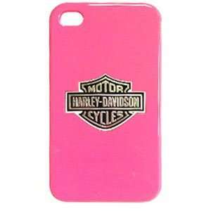 Apple iPhone 4 / 4S Harley Davidson Logo on Pink 