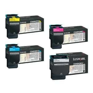 Lexmark C544 OEM Toner Cartridge Set   Black, Cyan, Magenta, Yellow