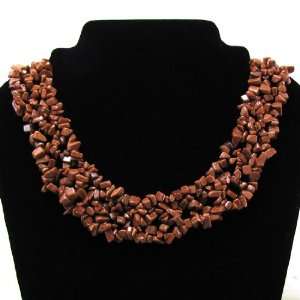  Natural goldstone chip bead necklace 18