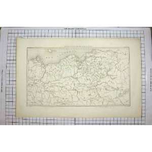    ANTIQUE MAP c1790 c1900 VARSOVIE DUCHE POSEN BERLIN