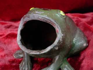   OPEN MOUTH FROG ASHTRAY Cast Metal ASH TRAY Froggie VINTAGE  