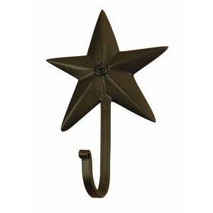  Rustic Brown Star ~ Metal Wall Hooks ~ Set of 2