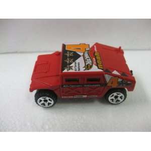  TWO CARS Red Hummer & Vandalized Fiero Matchbox Cars Toys 