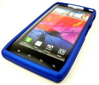 FOR MOTOROLA DROID RAZR 4G VERIZON BLUE HARD COVER CASE PHONE 