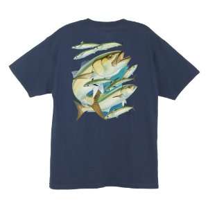 Guy Harvey Bluefish T  Shirt   Navy   XLarge