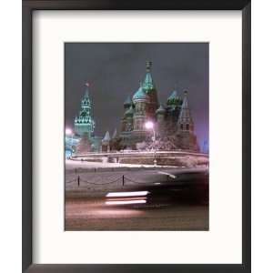  A Car Rides by the Moscow Kremlin Framed Photographic 