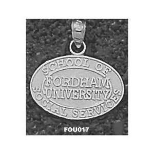   Rams Solid Sterling Silver School Of Social Services Oval Pendant