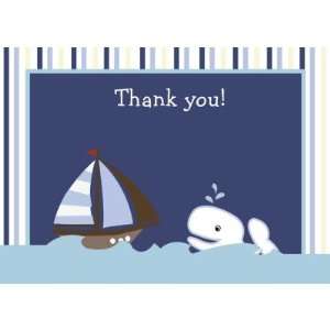  AHOY MATE White Whale Folded Thank you note Cards Health 