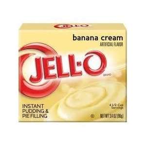 Jell O Instant Pudding & Pie Filling, Banana Cream, 3.4 Ounce Boxes 