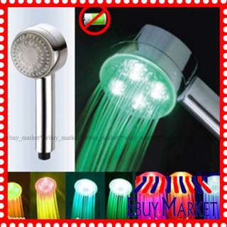 Colour LED Shower Head Bathroom Water Faucet Light  