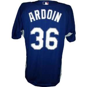  Ardoin #36 2008 Dodgers Game Used Blue Batting Practice 