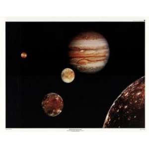  Jupiter with Four Moons Poster Toys & Games