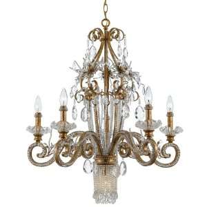  Aristocrat Collection Six Light Crystal Chandelier