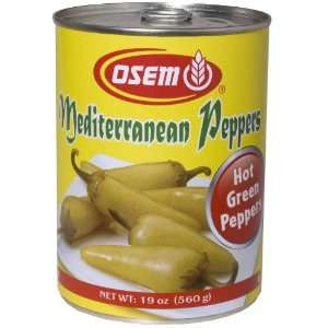 Osem, Peppers, Mediteranian, Hot, 12/19.5 Oz  Grocery 