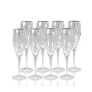  Mikasa Capella Crystal Champagne Flute Glasses, Set of 8 