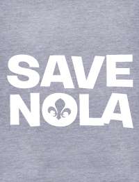 Save Nola New Orleans American Apparel 2102 T Shirt  