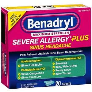  Benadryl Allergy And Sinus Headache Relief Kapgels 20 