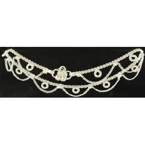 Silvertone Anklet with Bells 