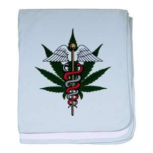  Baby Blanket Sky Blue Medical Marijuana Symbol Everything 