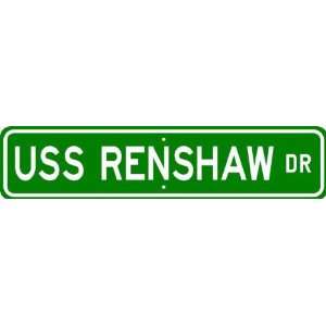  USS RENSHAW DD 499 Street Sign   Navy Patio, Lawn 
