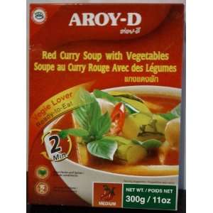 AROY D Red Curry Soup With Vegetables 11 oz  Grocery 