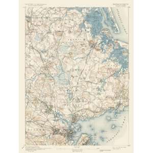  USGS TOPO MAP SALEM QUAD MASSACHUSETTS (MA) 1893