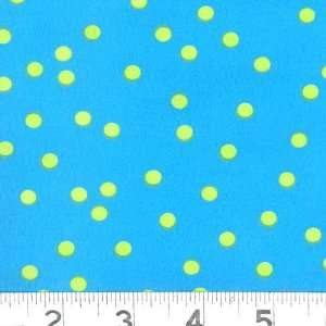  60 Wide Nylon Lycra Swimwear Fabric Dots Turquoise By 