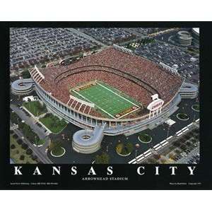 Unframed Arrowhead Stadium Kansas City Chiefs Large Aerial Print 
