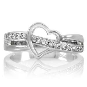  Rukas Heart & CZ Promise Ring Jewelry