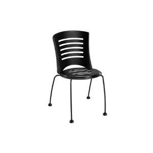   Latte Steel Metal Side Stackable Patio Dining Chair Silver Vein Finish