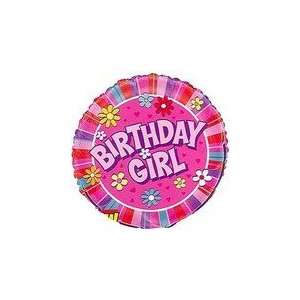  18 Birthday Girl Daisies Mylar Foil Balloon   Mylar Balloon 