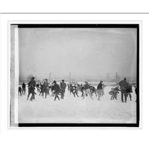  Historic Print (L) Snow ball battle, College Pk.
