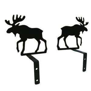  Rustic Moose Wrought Iron Swag Hooks 