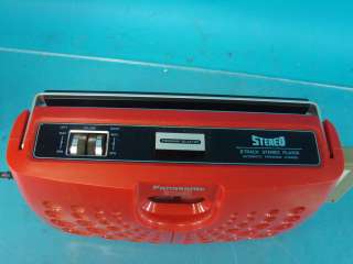 Panasonic 8 Track Boom Box Stereo Model RS 833S Retro Fire Red Atomic 
