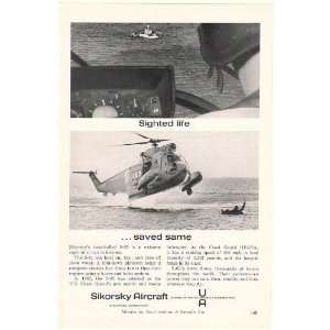  1963 US Coast Guard Sikorsky S 62 Rescue Helicopter Print 