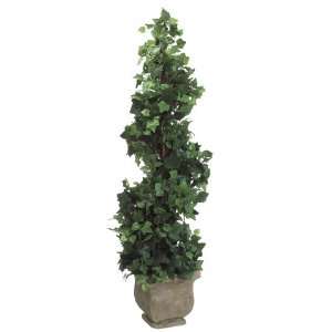  4 Potted Artificial Spiral Ivy Topiary