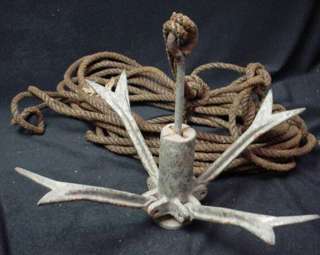 Unusual Old Spring Loaded Grappling Anchor Nautical Hardware With Old 