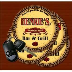 HENRIES Family Name Bar & Grill Coasters  Kitchen 