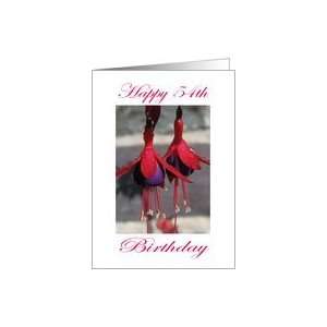  Happy 54th Birthday Purple and Red Flower Card Toys 