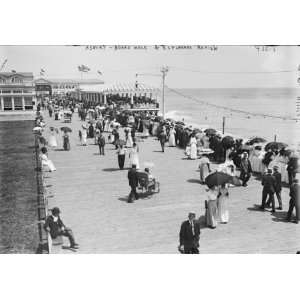   and esplanade review, on beach, Asbury Park, New York