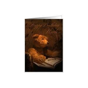  Uncle Birthday Card With Teddy Bear Reading A Book Card 